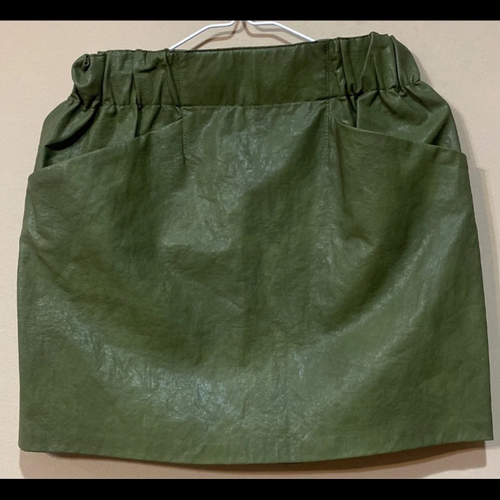 ZARA faux leather skirt